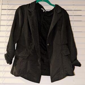 Charlotte Rouse Women's Black Blazer 3/4 Sleeve